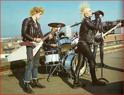 1982, shot from GIVE ME FIRE video for Channel 4