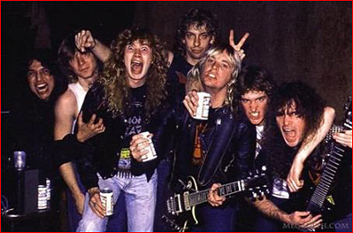 early band photo with Slayer